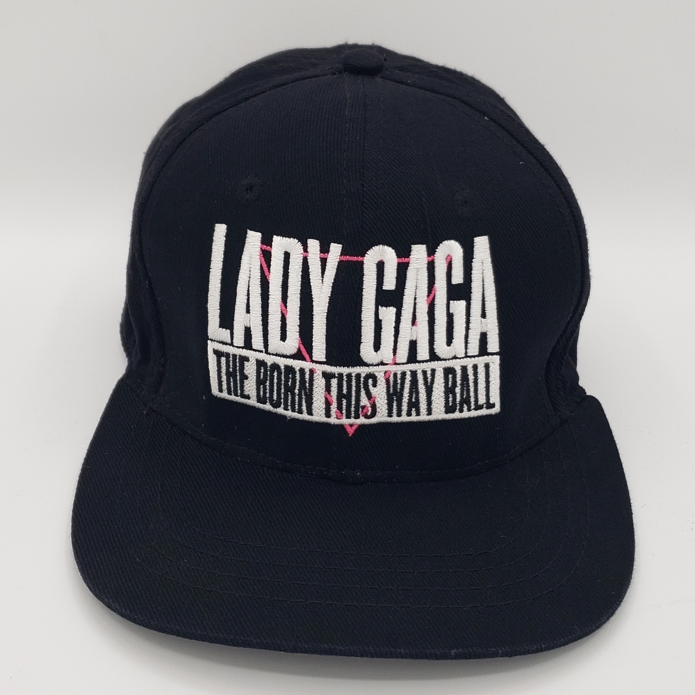 Lady Gaga Born This Way Ball Tour 2012 - 2013 Black & White Elastic Brim Hat Cap